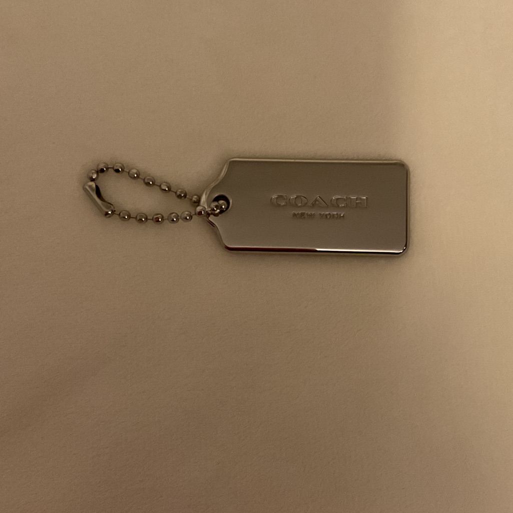 Coach Metallic Silver Key Holder